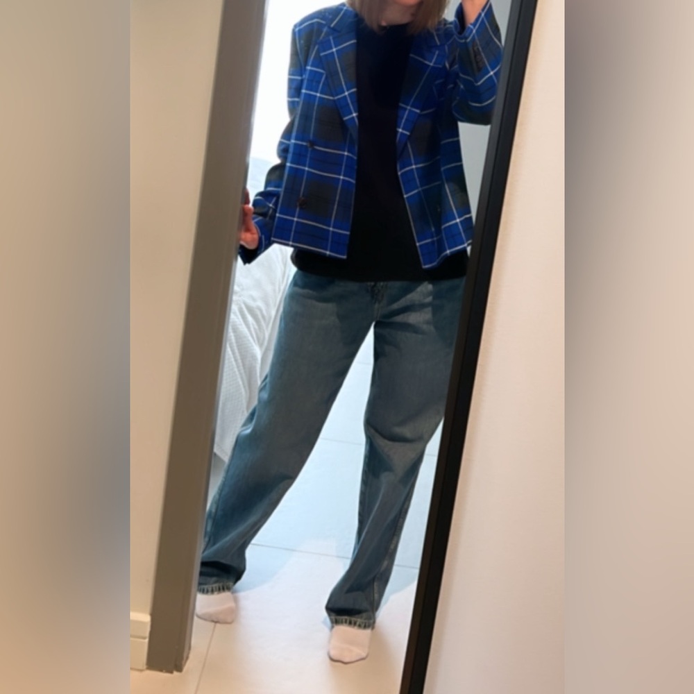 Essentiel Antwerp Tartan Cropped Jacket